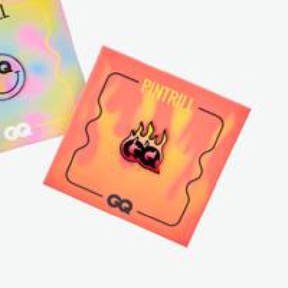 Exclusive Pintrill x GQ Enamel Fire Flames Pin - Picture 1 of 6